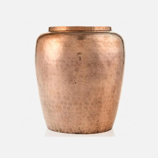 گلدان مسی خمره ای