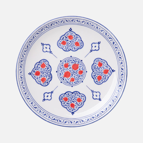 بشقاب سرامیکی انارک قطر ۳۰ سانتیمتر
